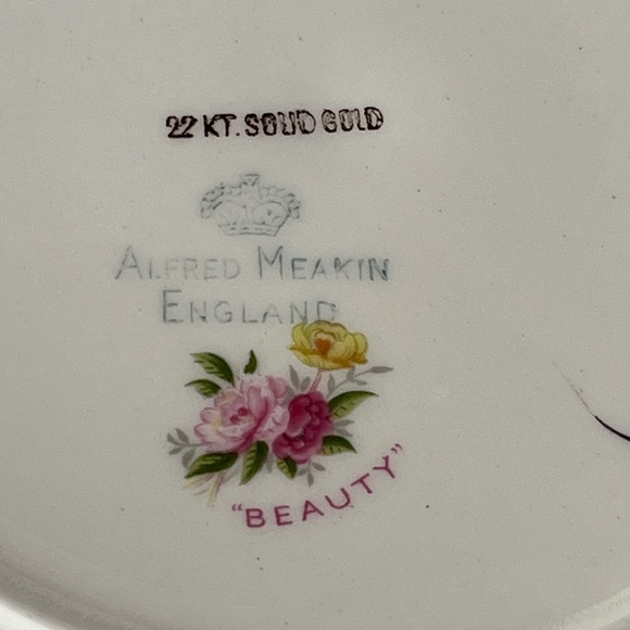 Alfred Meakin "Beauty" dinner plate, 22K gold decorated, vintage. - Picture 3 of 14